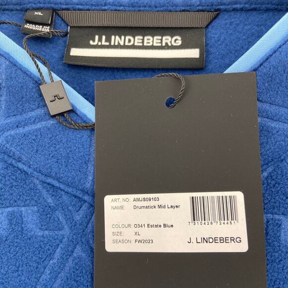 J.Lindeberg Estate Blue Drumstick Mid Layer Sweater XL - Picture 12 of 14